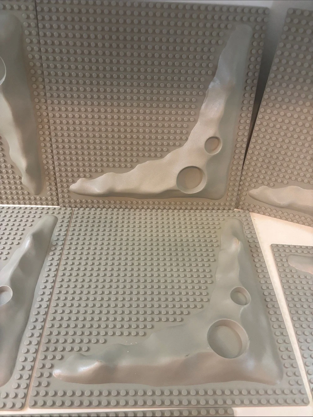 Lot of 10 Vintage LEGO Space Moon Crater Base Plate Boards 32 X 32